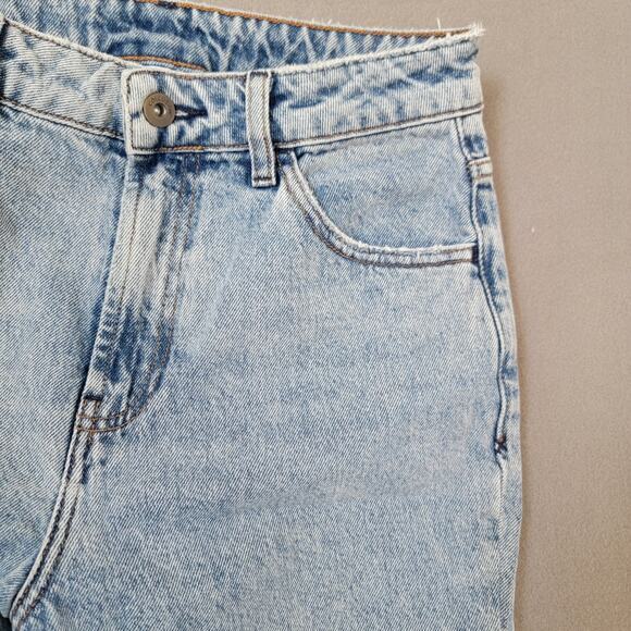 Collusion Jeans X005 28X32 Acid Wash High Rise Tapered Chewed Hem Straight - Picture 6 of 14